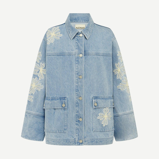 Charlene Denim Jacket - Light Wash - Galvanic.co