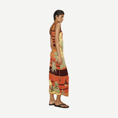 Palm Island Knit Midi Dress - Multi - Galvanic.co