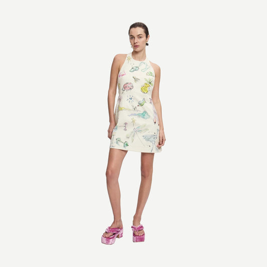 Court Mini Dress - Cream - Galvanic.co