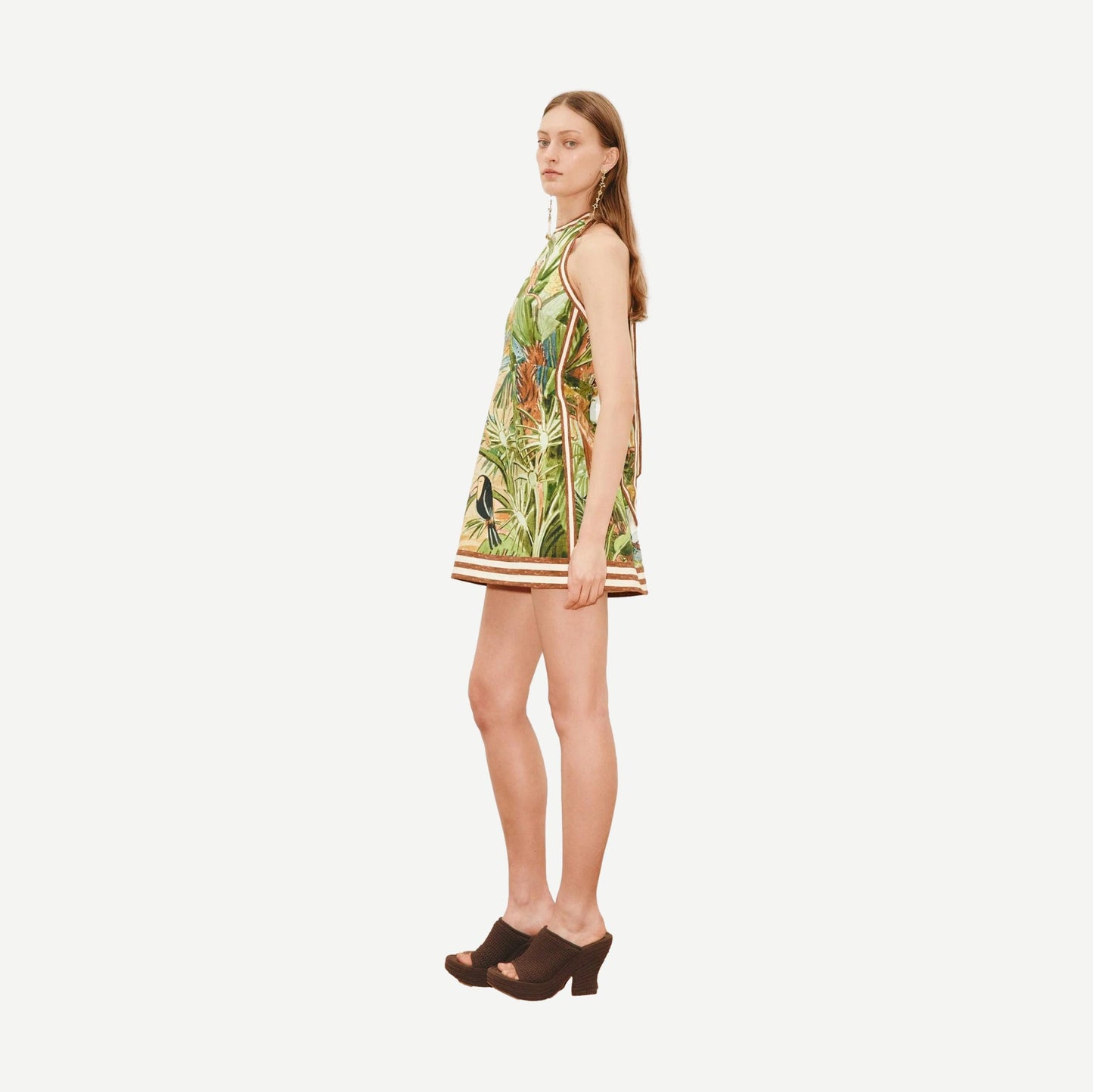 Toucan Tango Halter Mini Dress - Multi - Galvanic.co