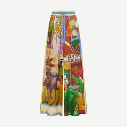 Mlak Silk Pant - Multi - Galvanic.co