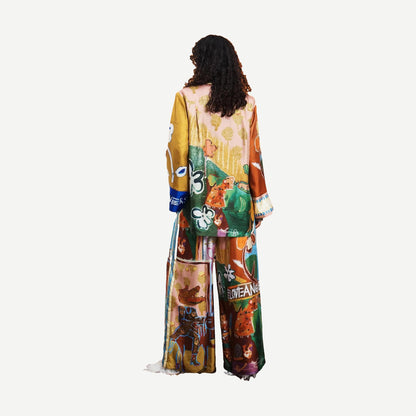 Mlak Silk Pant - Multi - Galvanic.co