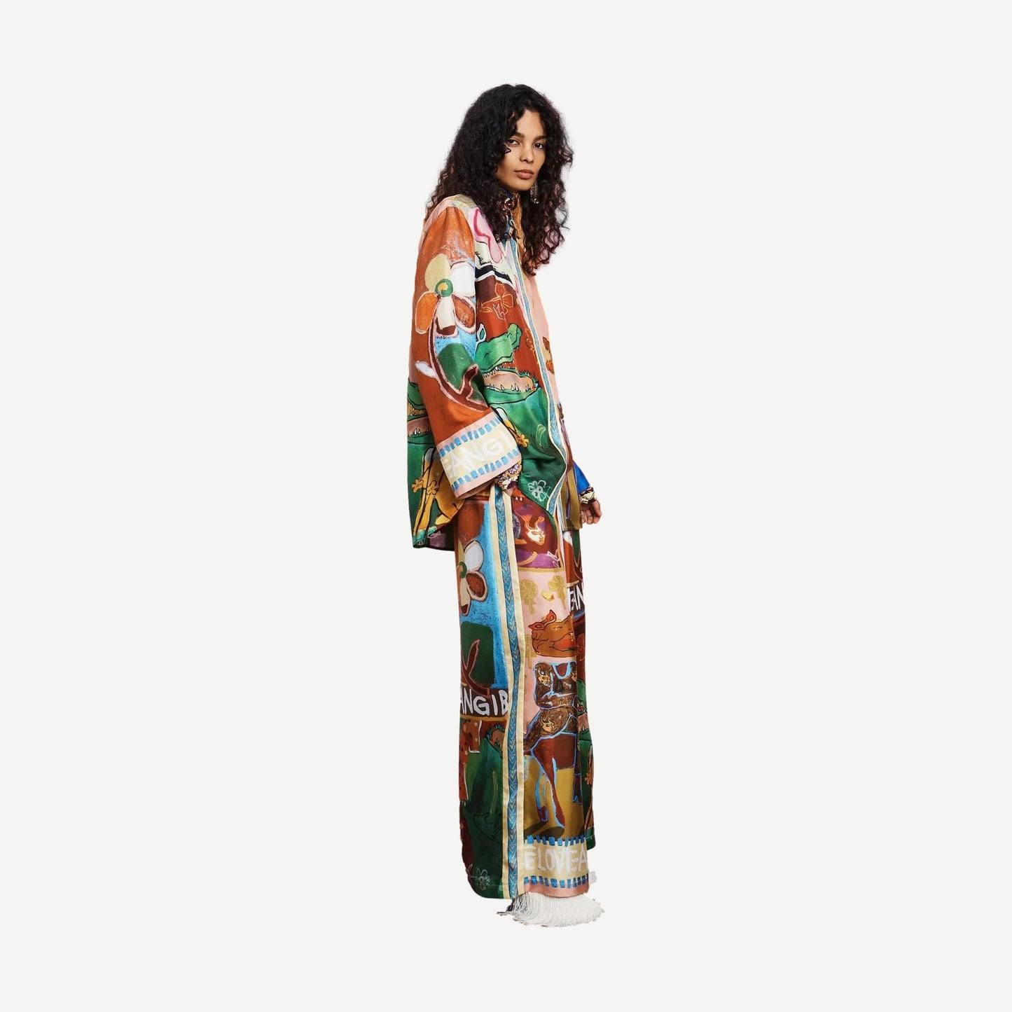 Mlak Silk Pant - Multi - Galvanic.co