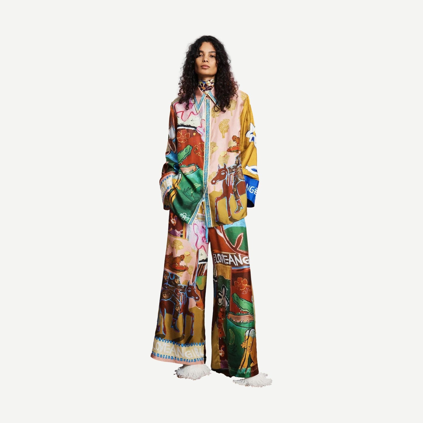 Mlak Silk Pant - Multi - Galvanic.co