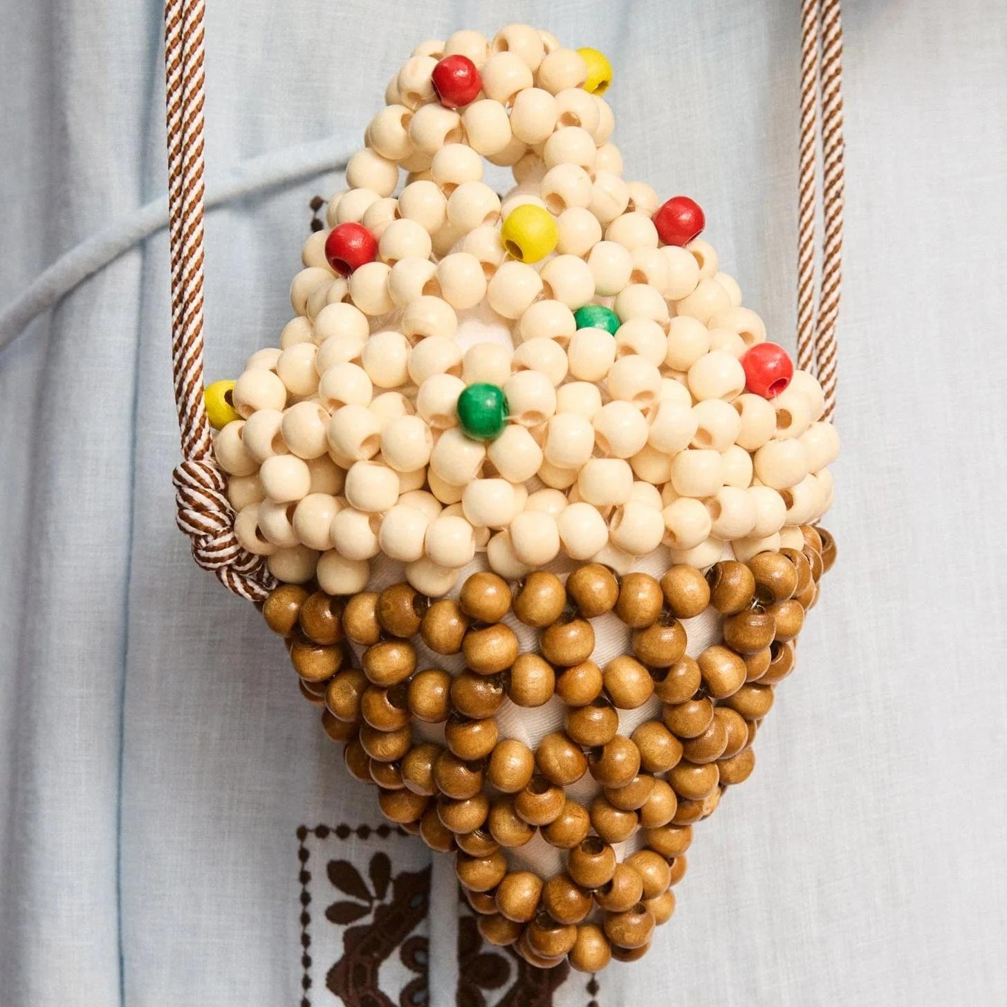 Wood Bead Gelato Mini Bag - Multi - Galvanic.co