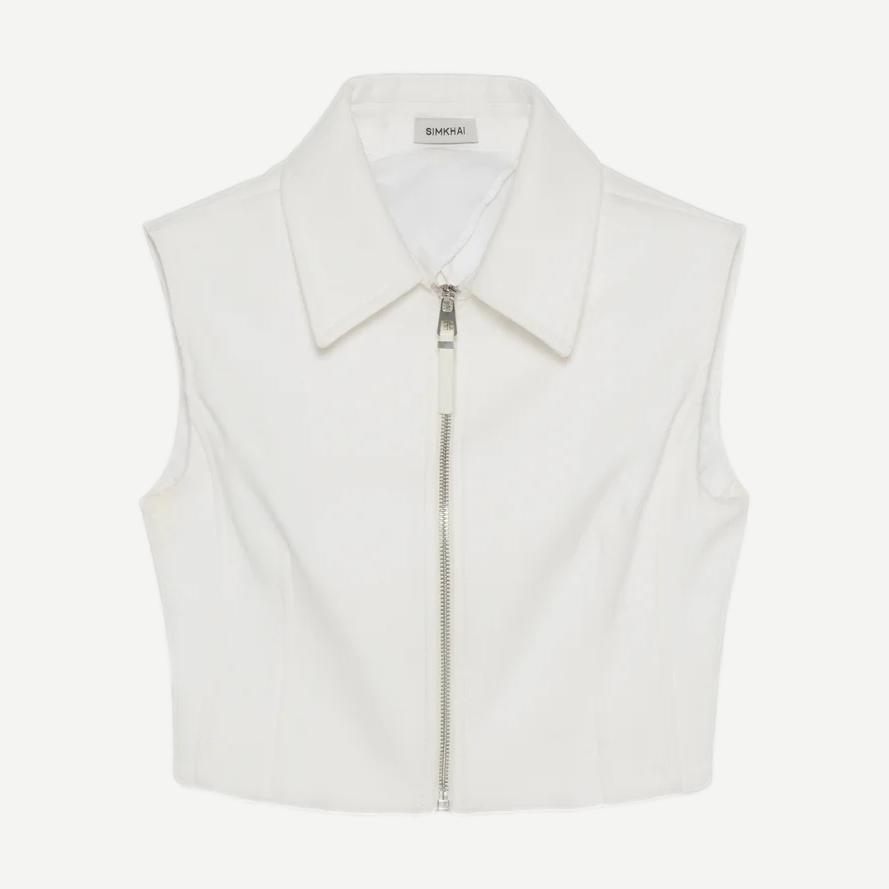 Alix Zip Up Top - Sand - Galvanic.co