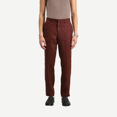 ALP Smart Trouser - Linen Merlot - Galvanic.co