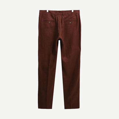 ALP Smart Trouser - Linen Merlot - Galvanic.co