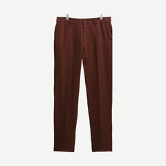 ALP Smart Trouser - Linen Merlot - Galvanic.co