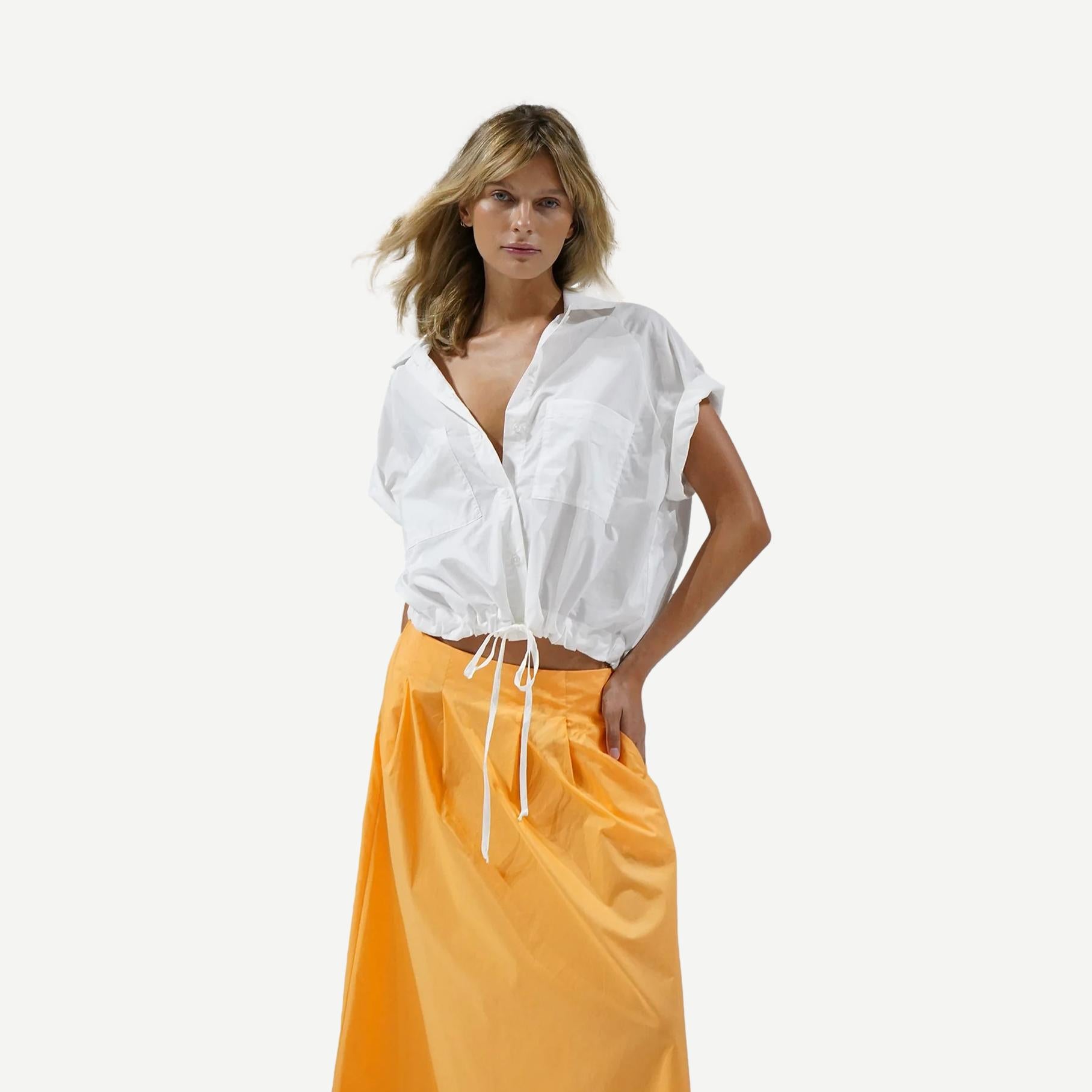 Alpine Short Sleeve Button Up - White - Galvanic.co