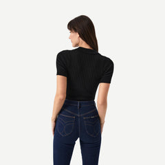 Amanda Knit Top - Black - Galvanic.co