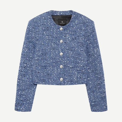 Amber Jacket - Blue Tweed - Galvanic.co