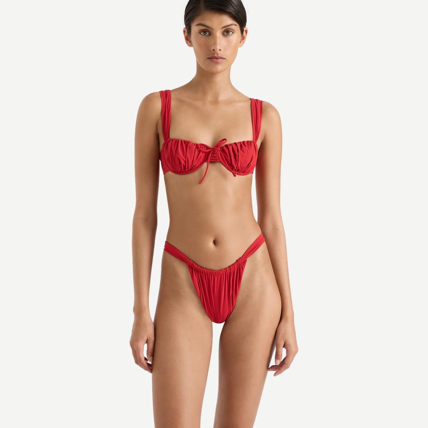 Andez Bikini Bottom - Red - Galvanic.co
