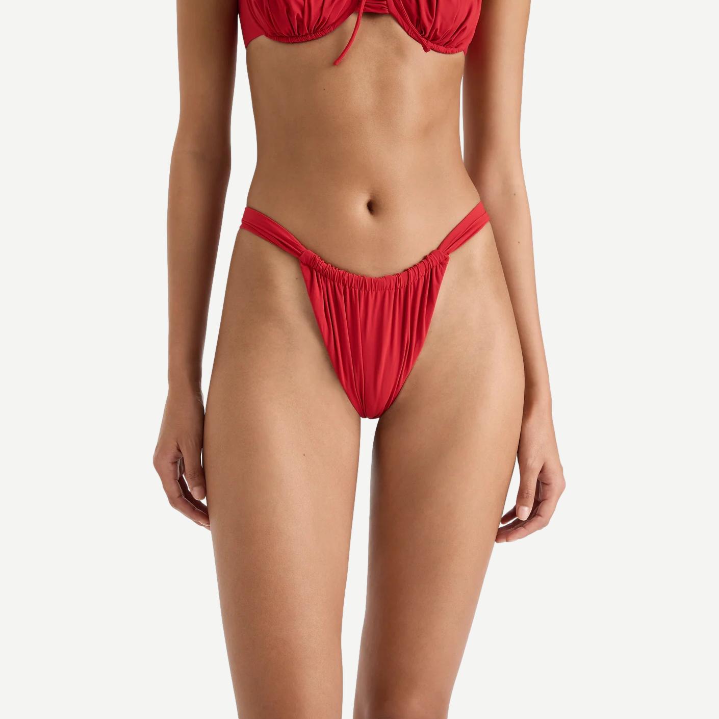 Andez Bikini Bottom - Red - Galvanic.co