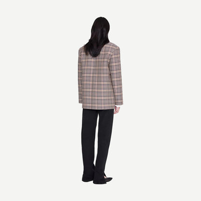 Quinn Blazer - Beige/Navy Check