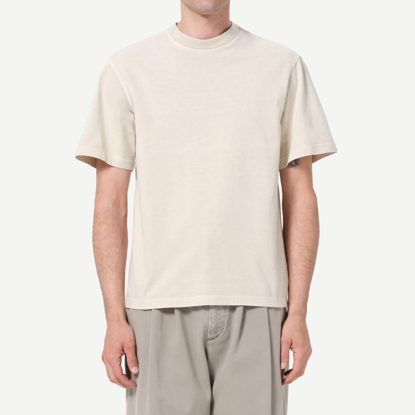Asha Mock Neck Tee - Brown Rice - Galvanic.co