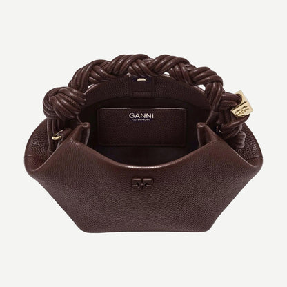 Ganni Bou Bag Mini Grained - Chicory Coffee