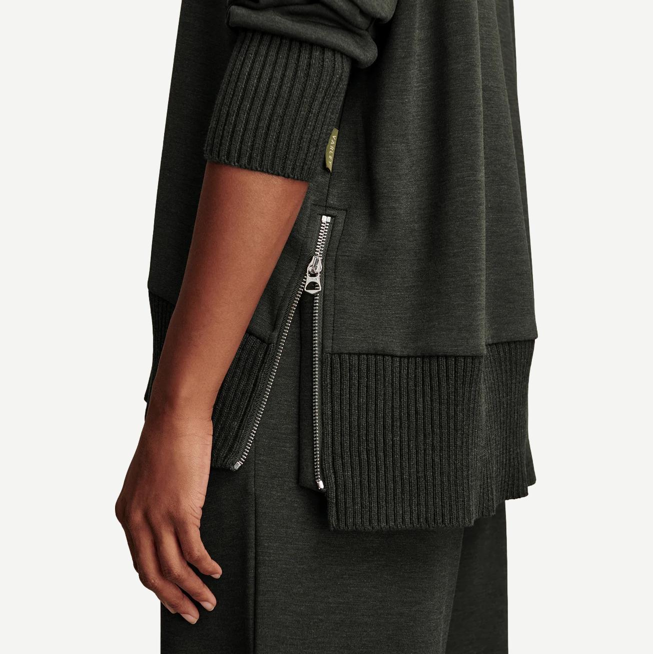 Barker High Neck Sweater - Olive Marl