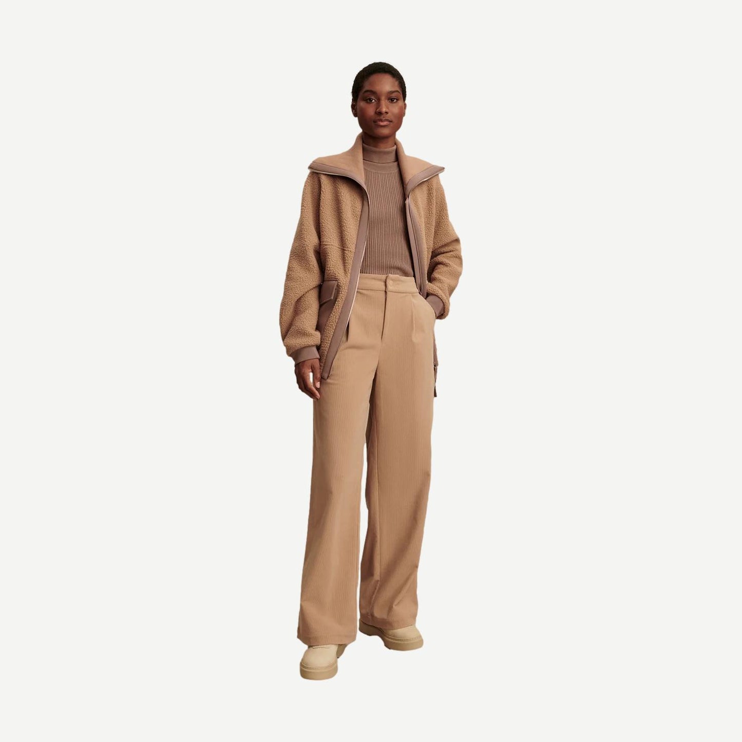 Eleanor Patch Pocket Fleece - Chanterelle
