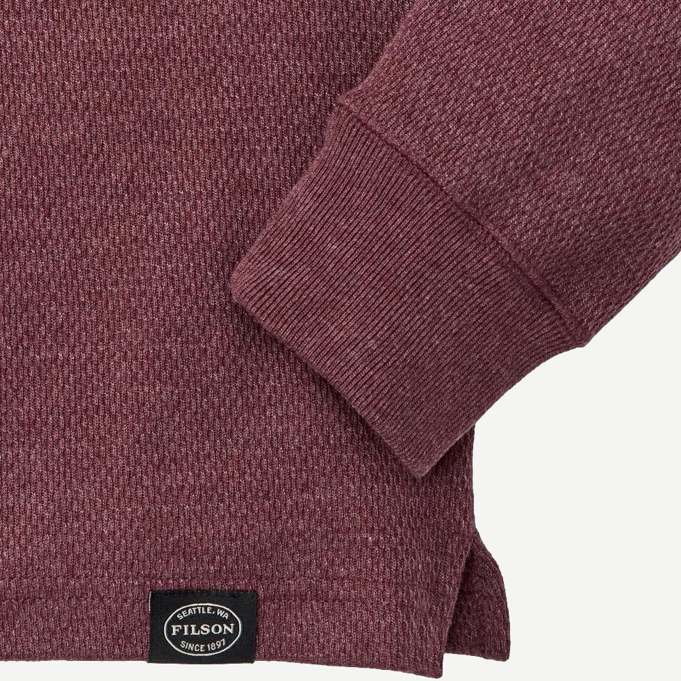 Waffle Knit Thermal Crewneck - Dark Port Heather