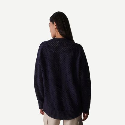 Grady Boucle Knit Sweater - Evening Blue