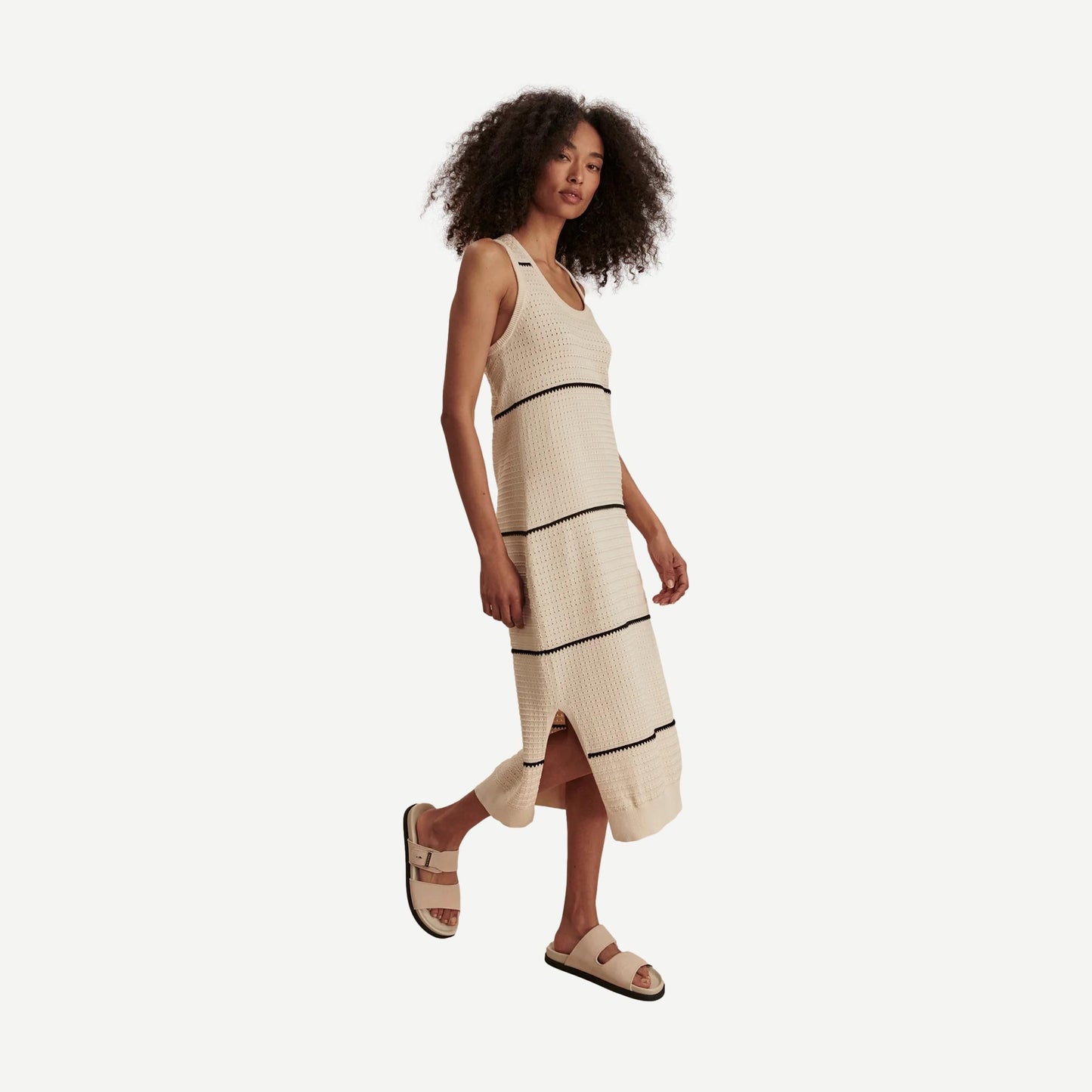 Scott Scoop Neck Midi Dress - Birch