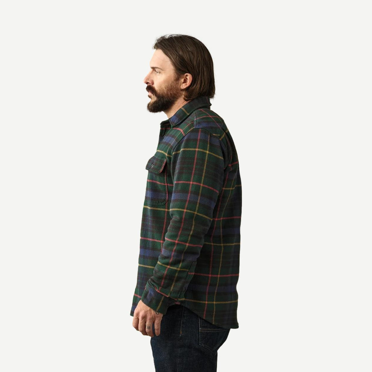 Vintage Flannel Workshirt - Green/Navy Plaid