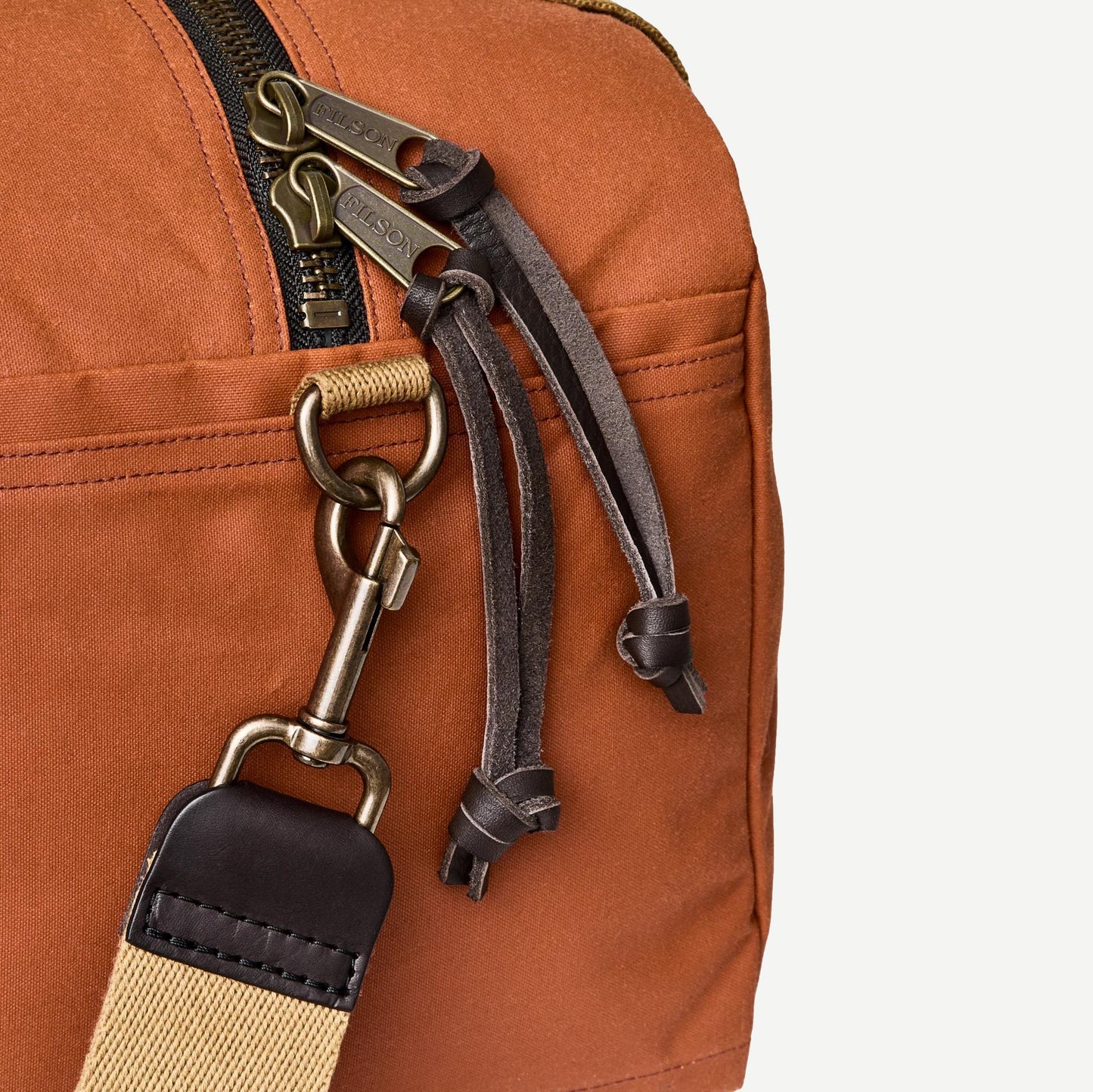 Tin Cloth Small Duffle Bag - Rust
