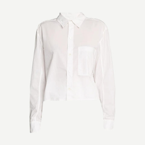 Ruth Crop Shirt - White - Galvanic.co