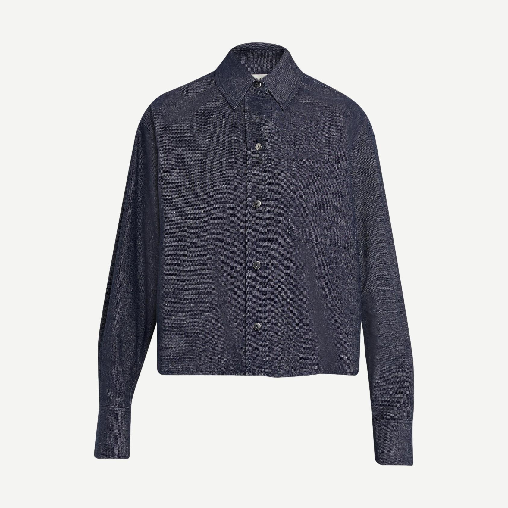 Cropped L/S Shirt - Indigo - Galvanic.co