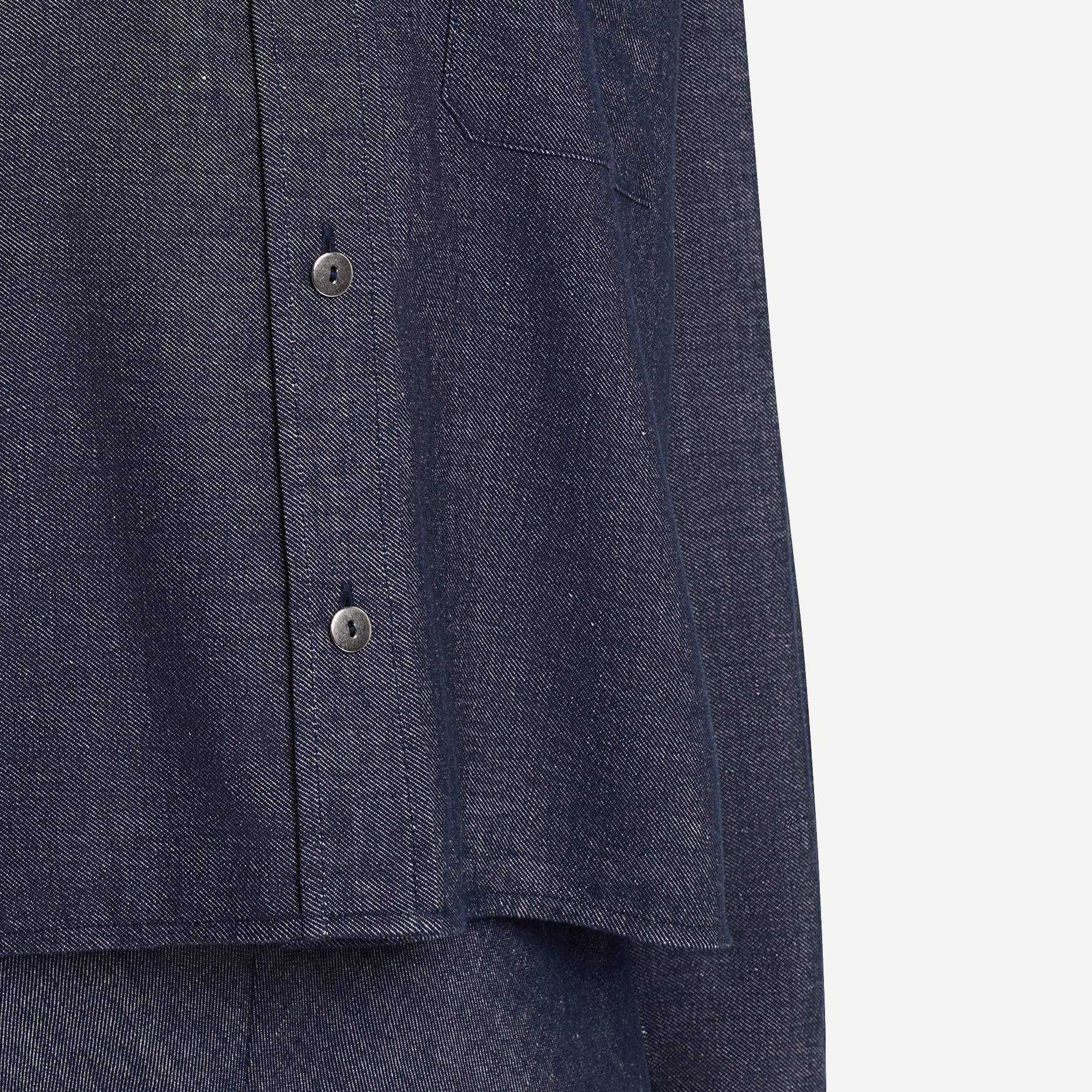 Cropped L/S Shirt - Indigo - Galvanic.co