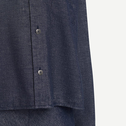 Cropped L/S Shirt - Indigo - Galvanic.co