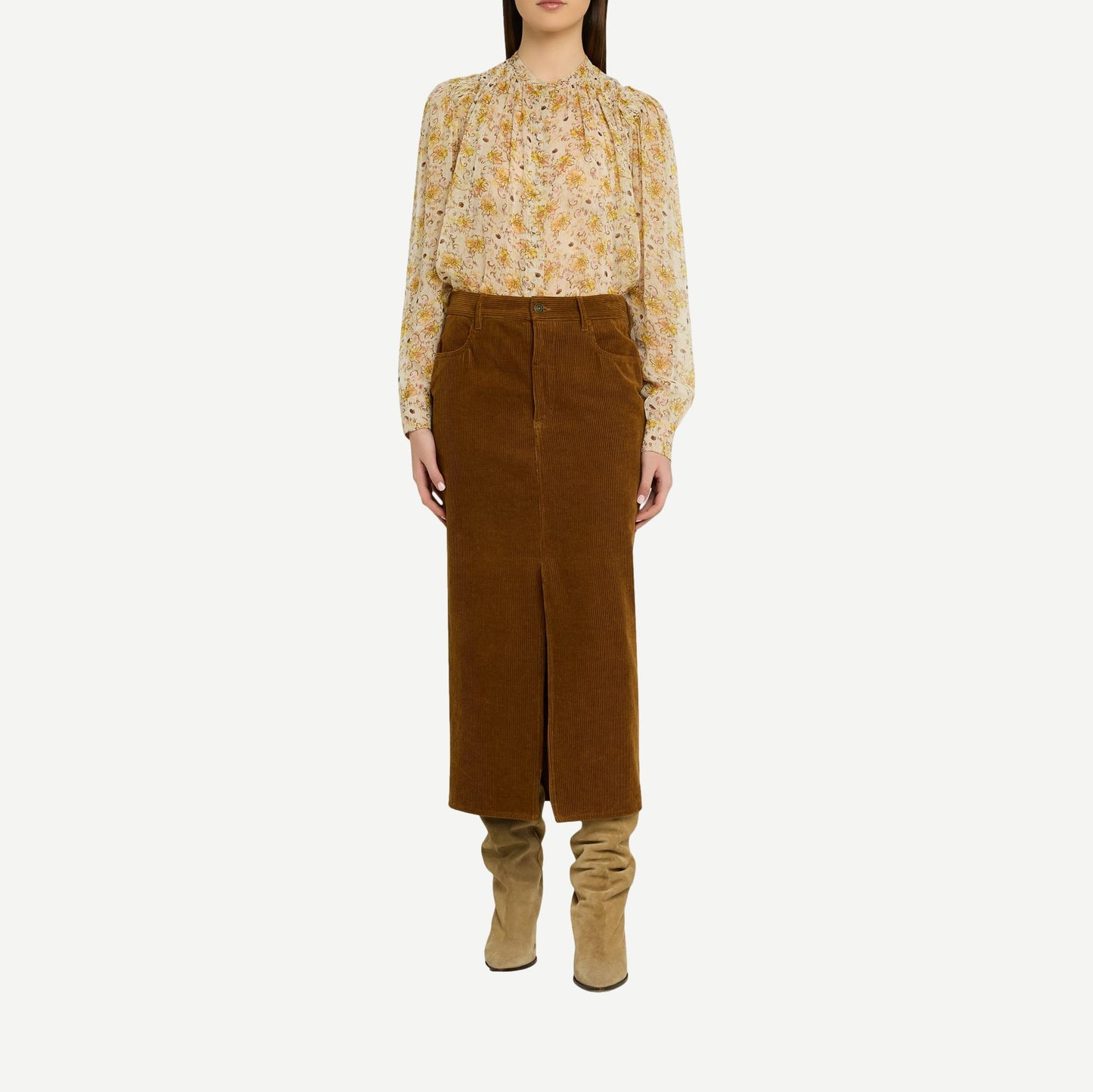 Odalie Skirt - Caramel Corduroy - Galvanic.co