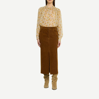 Odalie Skirt - Caramel Corduroy - Galvanic.co