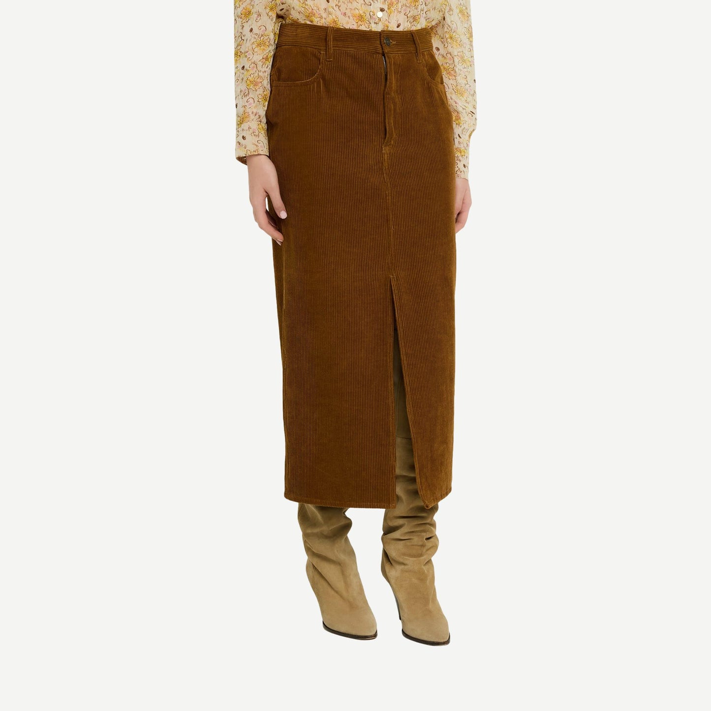 Odalie Skirt - Caramel Corduroy - Galvanic.co