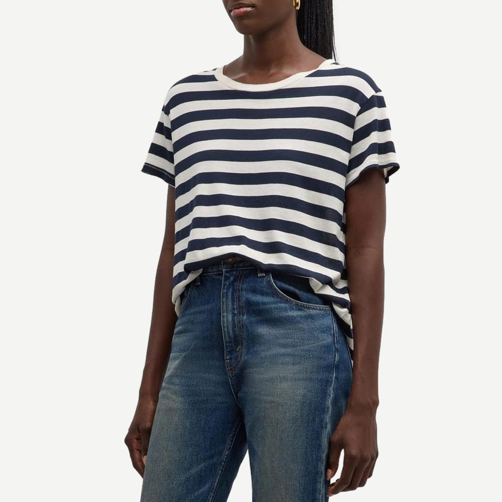 Brady Tee - Dark Navy Stripe - Galvanic.co