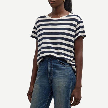 Brady Tee - Dark Navy Stripe - Galvanic.co