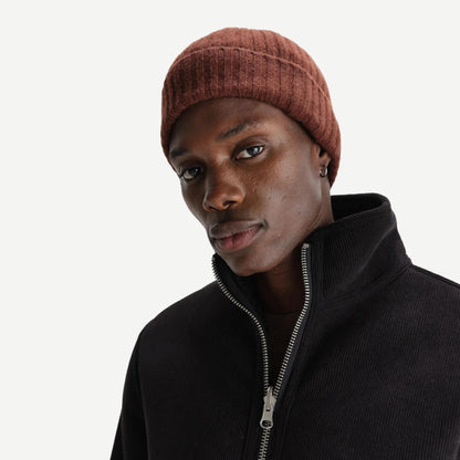 Brook Beanie Single Rib - Brown