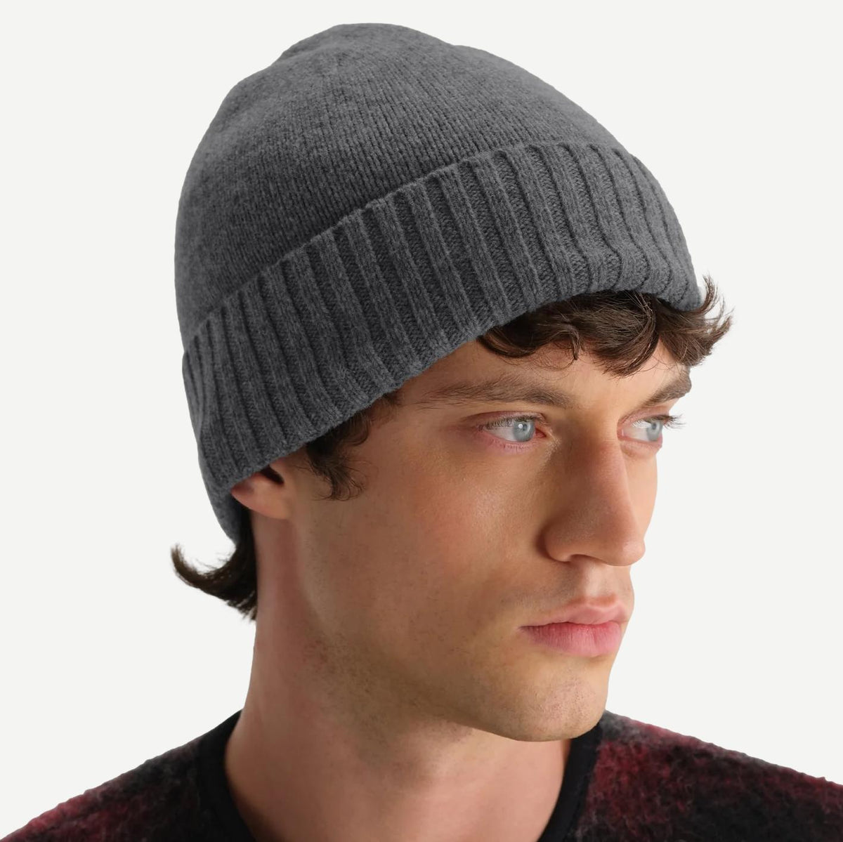 Brook Beanie Multi Knit Wool - Charcoal