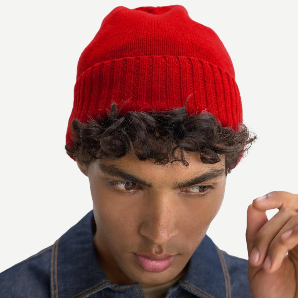 Brook Beanie Multi Knit Wool - Red