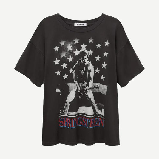 Bruce Springsteen Rockin America Merch Tee - Reactive Black - Galvanic.co
