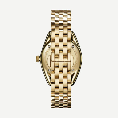 Shinola Derby 2H Gold 30.5mm watch with malachite dial and gold-tone case