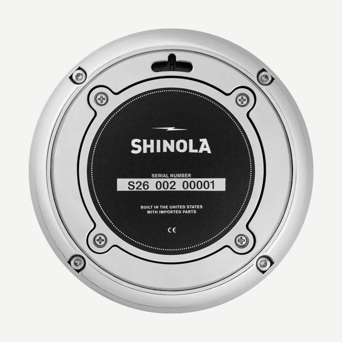 Desk Clock Runwell 6" - Chrome/Black