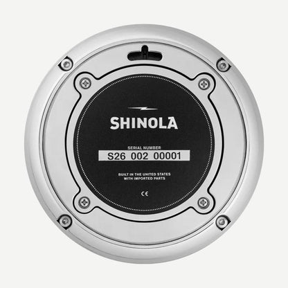 Desk Clock Runwell 6" - Chrome/Black