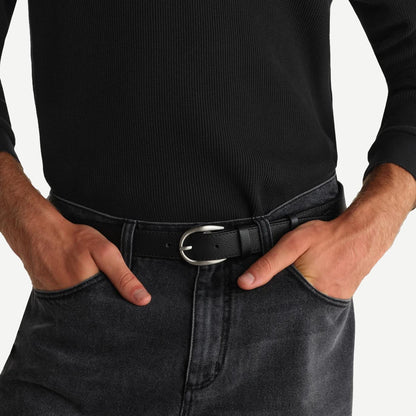 Calsen Belt Western Emb Leather - Black