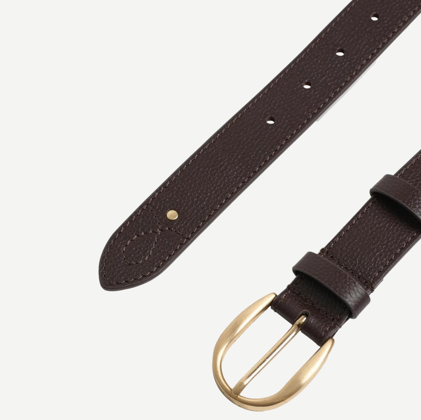 Calsen Belt Western Emb Leather - Dark Brown