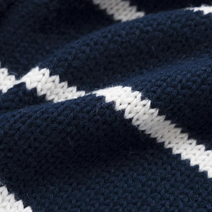 Chloe Cardigan - Ivory/Navy Stripe - Galvanic.co