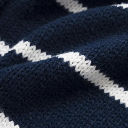 Chloe Cardigan - Ivory/Navy Stripe - Galvanic.co