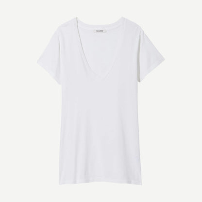 Carol V-Neck T-Shirt - White - Galvanic.co