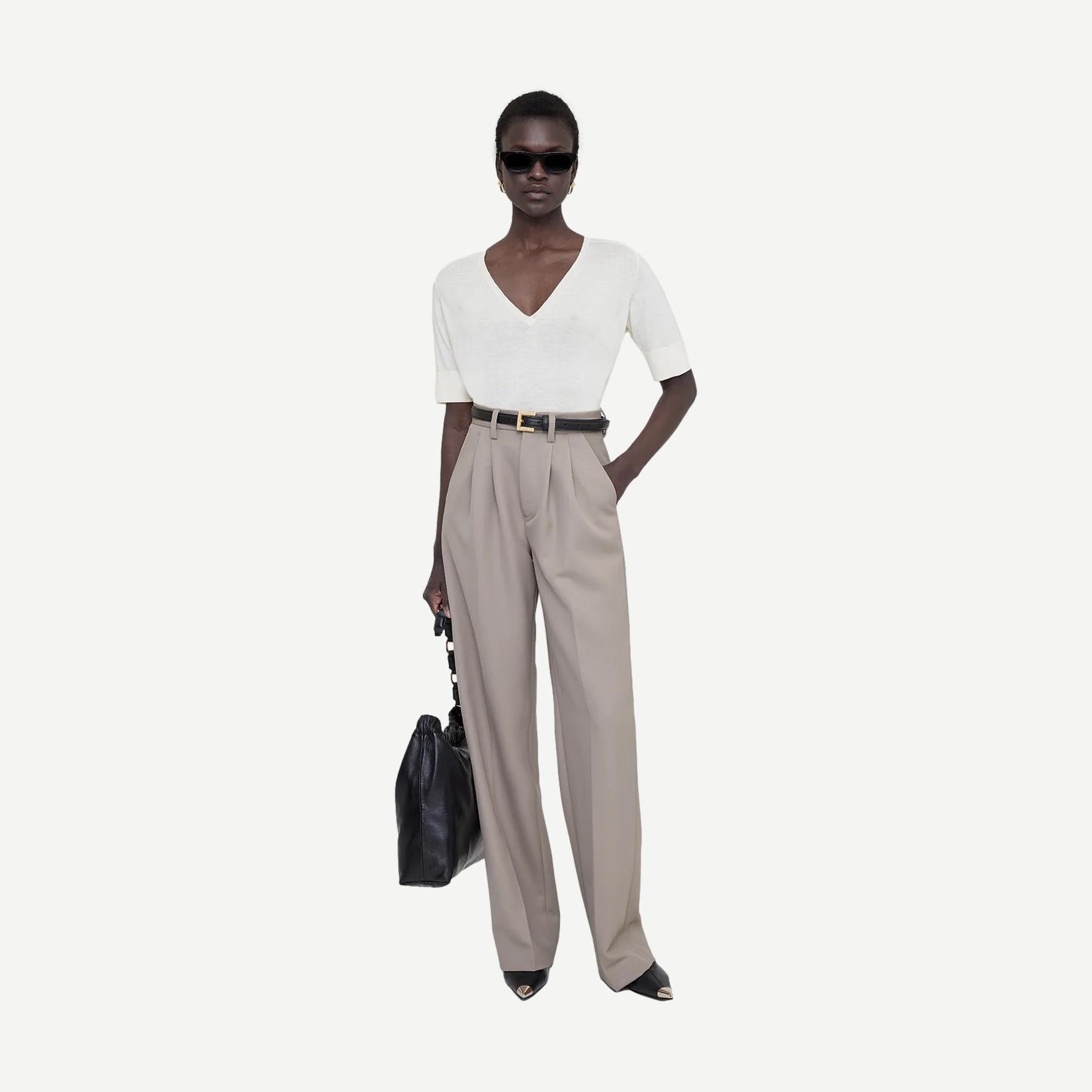 Carrie Pant - Taupe - Galvanic.co